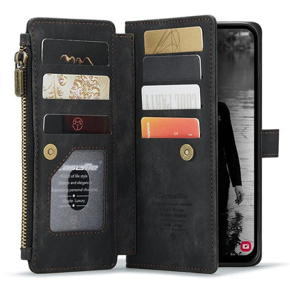 CASEME C30 Series for Samsung Galaxy A15 4G / 5G Case 10 Card Holder Leather Flip Protective Phone Cover