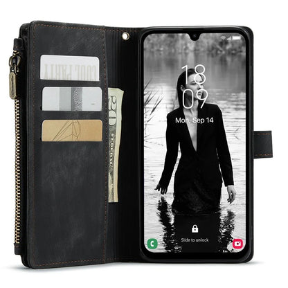 CASEME C30 Series for Samsung Galaxy A15 4G / 5G Case 10 Card Holder Leather Flip Protective Phone Cover