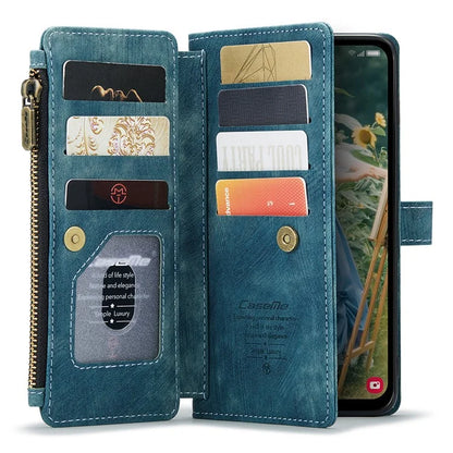 CASEME C30 Series for Samsung Galaxy A15 4G / 5G Case 10 Card Holder Leather Flip Protective Phone Cover