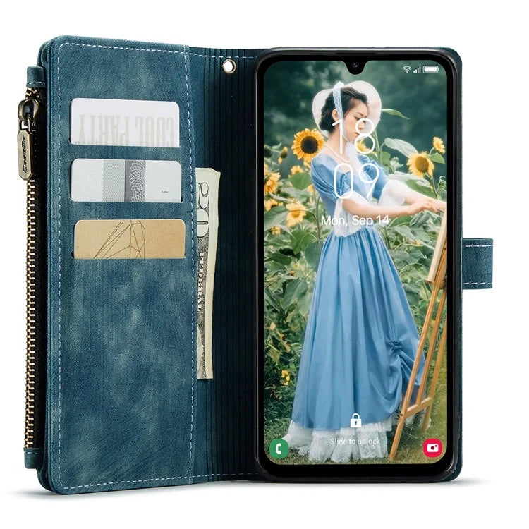 CASEME C30 Series for Samsung Galaxy A15 4G / 5G Case 10 Card Holder Leather Flip Protective Phone Cover