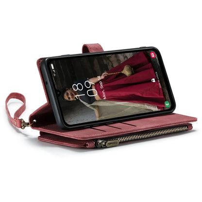 CASEME C30 Series for Samsung Galaxy A15 4G / 5G Case 10 Card Holder Leather Flip Protective Phone Cover