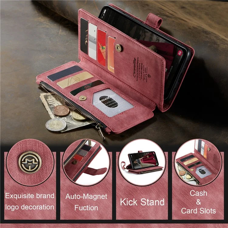 CASEME C30 Series for Samsung Galaxy A15 4G / 5G Case 10 Card Holder Leather Flip Protective Phone Cover