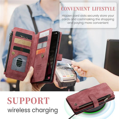 CASEME C30 Series for Samsung Galaxy A15 4G / 5G Case 10 Card Holder Leather Flip Protective Phone Cover