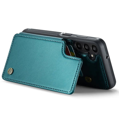 CASEME C22 Series For Samsung Galaxy A15 4G / 5G Case Leather RFID Blocking 5 Card Slots Kickstand Back Cover