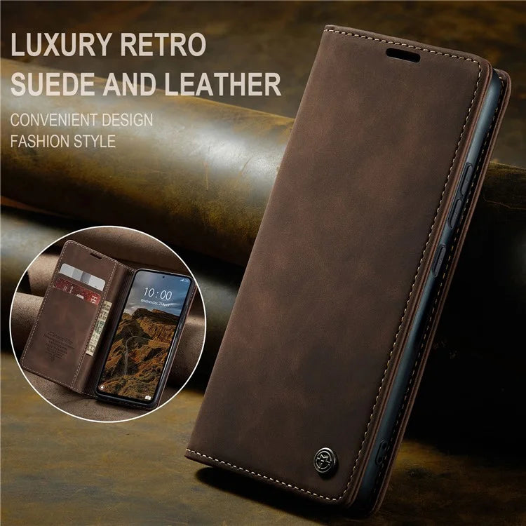 CASEME 013 Series For Xiaomi Redmi Note 13 Pro 4G / Poco M6 Pro 4G Leather Case Card Holder Phone Cover
