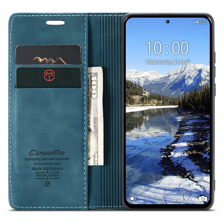 CASEME 013 Series For Xiaomi Redmi Note 13 Pro 4G / Poco M6 Pro 4G Leather Case Card Holder Phone Cover