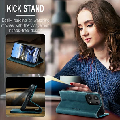 CASEME 013 Series For Xiaomi Redmi Note 13 Pro 4G / Poco M6 Pro 4G Leather Case Card Holder Phone Cover