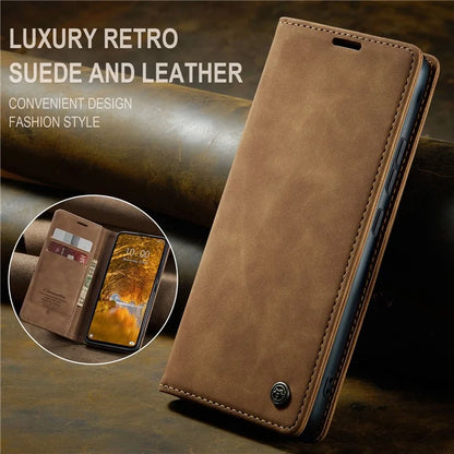 CASEME 013 Series For Xiaomi Redmi Note 13 Pro 4G / Poco M6 Pro 4G Leather Case Card Holder Phone Cover
