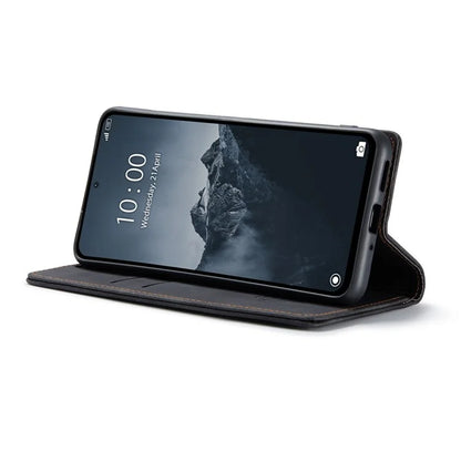 CASEME 013 Series For Xiaomi Redmi Note 13 Pro 4G / Poco M6 Pro 4G Leather Case Card Holder Phone Cover