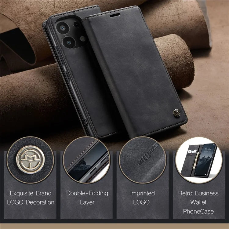 CASEME 013 Series For Xiaomi Redmi Note 13 Pro 4G / Poco M6 Pro 4G Leather Case Card Holder Phone Cover