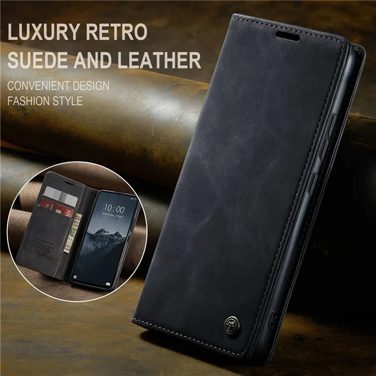 CASEME 013 Series For Xiaomi Redmi Note 13 Pro 4G / Poco M6 Pro 4G Leather Case Card Holder Phone Cover