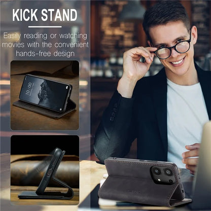 CASEME 013 Series For Xiaomi Redmi Note 13 Pro 4G / Poco M6 Pro 4G Leather Case Card Holder Phone Cover