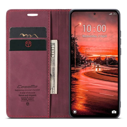 CASEME 013 Series For Xiaomi Redmi Note 13 4G Leather Cover Card Holder Phone Stand