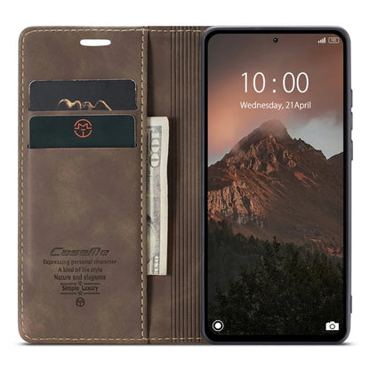 CASEME 013 Series For Xiaomi Redmi Note 13 4G Leather Cover Card Holder Phone Stand