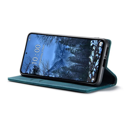 CASEME 013 Series For Xiaomi Redmi Note 13 4G Leather Cover Card Holder Phone Stand