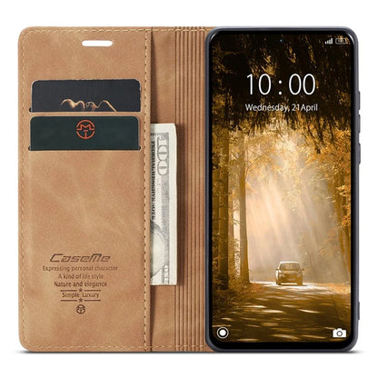 CASEME 013 Series For Xiaomi Redmi Note 13 4G Leather Cover Card Holder Phone Stand