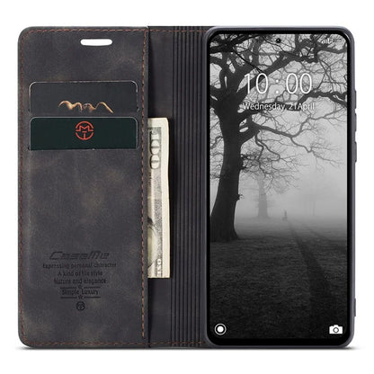 CASEME 013 Series For Xiaomi Redmi Note 13 4G Leather Cover Card Holder Phone Stand