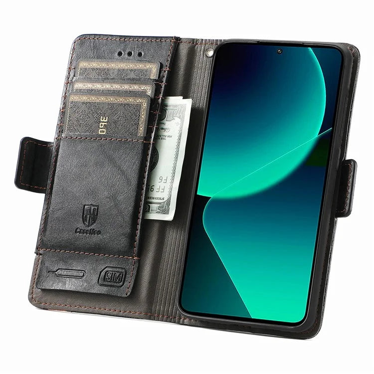 CASENEO 002 Series For Xiaomi 13T / 13T Pro / Redmi K60 Ultra Case Leather RFID Blocking Phone Cover