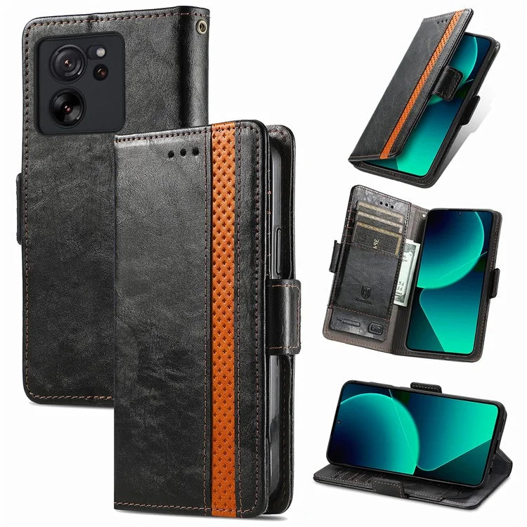 CASENEO 002 Series For Xiaomi 13T / 13T Pro / Redmi K60 Ultra Case Leather RFID Blocking Phone Cover