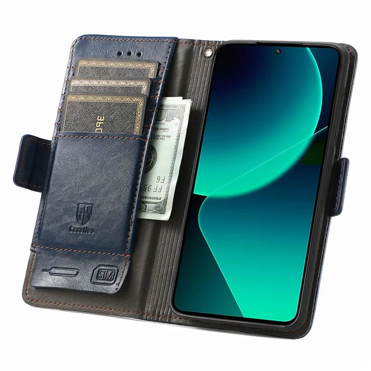 CASENEO 002 Series For Xiaomi 13T / 13T Pro / Redmi K60 Ultra Case Leather RFID Blocking Phone Cover