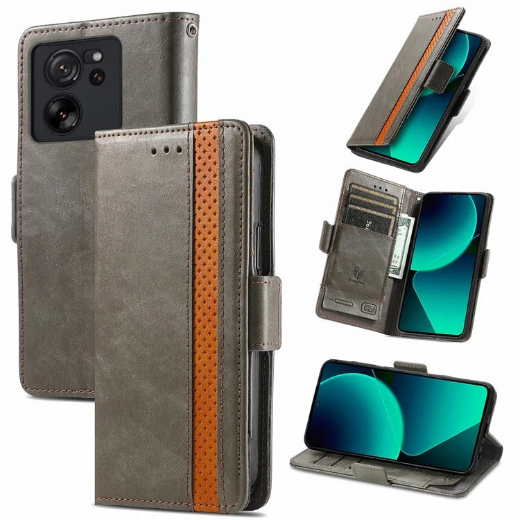 CASENEO 002 Series For Xiaomi 13T / 13T Pro / Redmi K60 Ultra Case Leather RFID Blocking Phone Cover