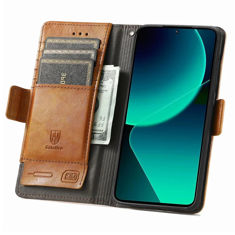 CASENEO 002 Series For Xiaomi 13T / 13T Pro / Redmi K60 Ultra Case Leather RFID Blocking Phone Cover
