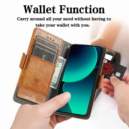CASENEO 002 Series For Xiaomi 13T / 13T Pro / Redmi K60 Ultra Case Leather RFID Blocking Phone Cover