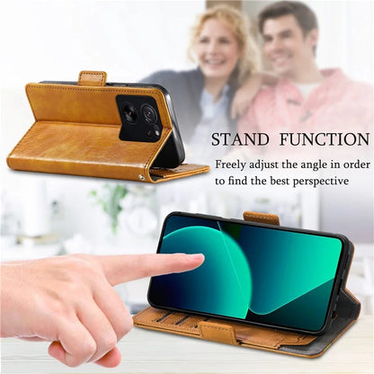 CASENEO 002 Series For Xiaomi 13T / 13T Pro / Redmi K60 Ultra Case Leather RFID Blocking Phone Cover