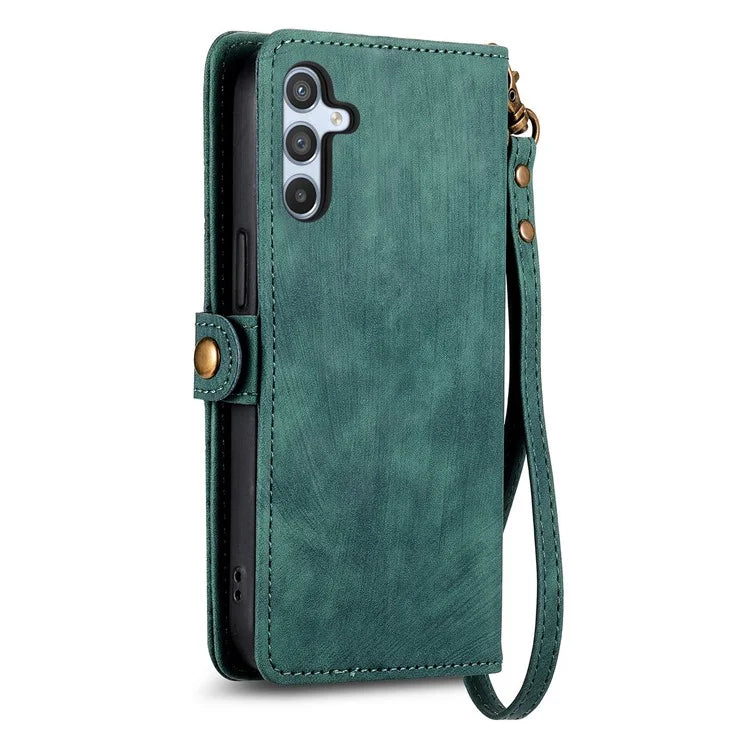 For Samsung Galaxy A14 5G / 4G Case Geometry Leather Zipper Wallet Phone Cover