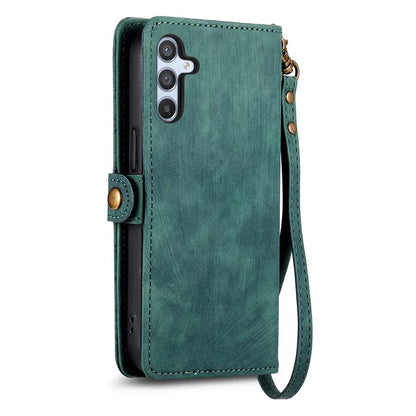 For Samsung Galaxy A14 5G / 4G Case Geometry Leather Zipper Wallet Phone Cover