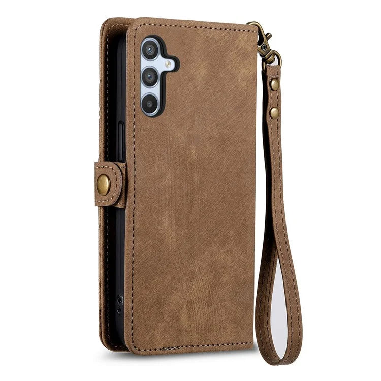 For Samsung Galaxy A14 5G / 4G Case Geometry Leather Zipper Wallet Phone Cover