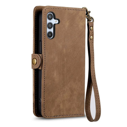 For Samsung Galaxy A14 5G / 4G Case Geometry Leather Zipper Wallet Phone Cover