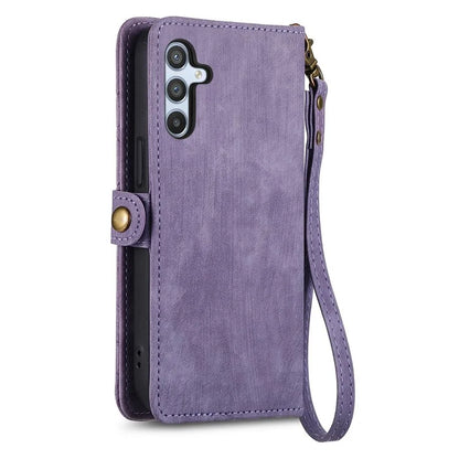 For Samsung Galaxy A14 5G / 4G Case Geometry Leather Zipper Wallet Phone Cover
