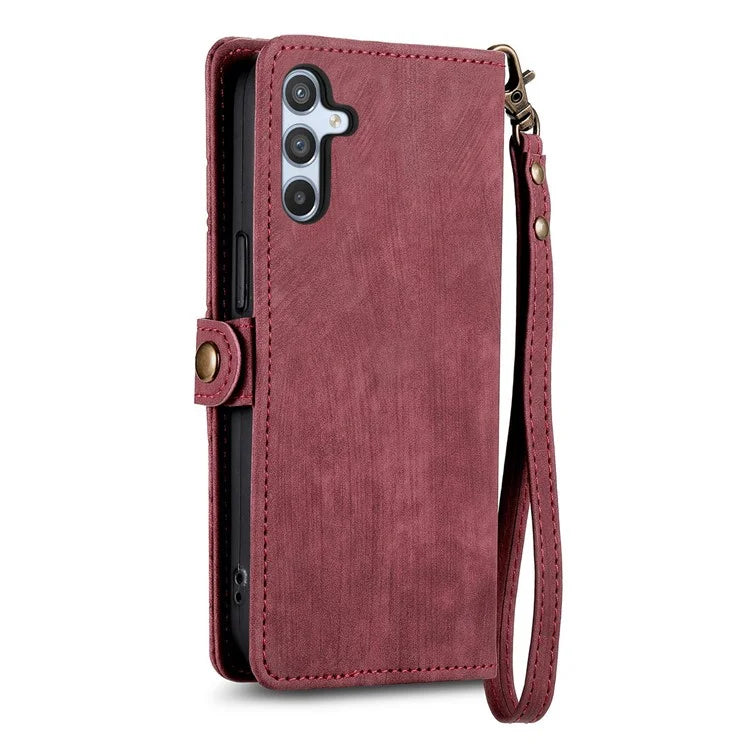 For Samsung Galaxy A14 5G / 4G Case Geometry Leather Zipper Wallet Phone Cover