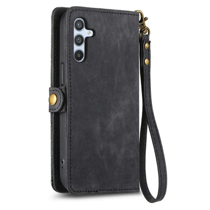 For Samsung Galaxy A14 5G / 4G Case Geometry Leather Zipper Wallet Phone Cover