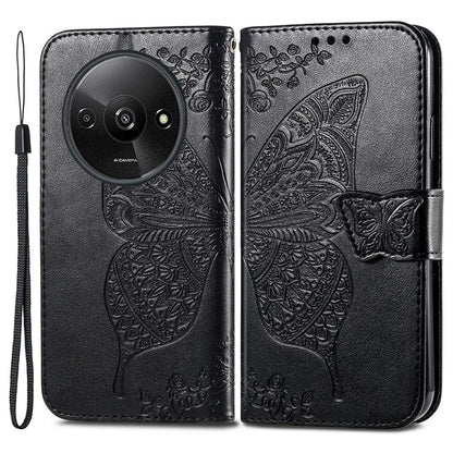 For Xiaomi Redmi A3 / Poco C61 4G Cellphone Stand Case Imprinted Pattern PU Leather Phone Cover