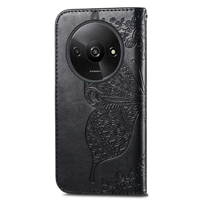 For Xiaomi Redmi A3 / Poco C61 4G Cellphone Stand Case Imprinted Pattern PU Leather Phone Cover
