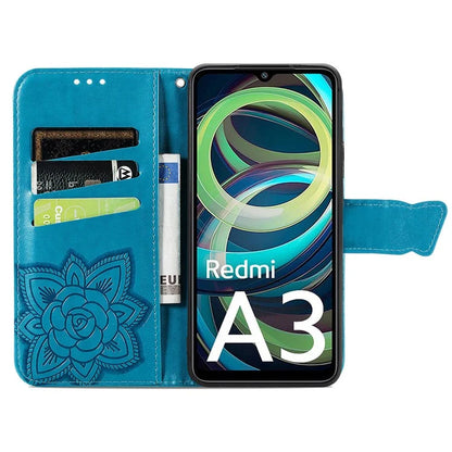 For Xiaomi Redmi A3 / Poco C61 4G Cellphone Stand Case Imprinted Pattern PU Leather Phone Cover