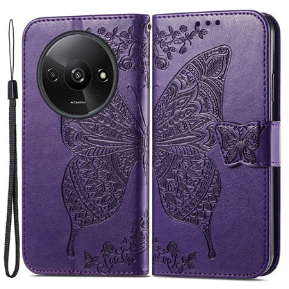 For Xiaomi Redmi A3 / Poco C61 4G Cellphone Stand Case Imprinted Pattern PU Leather Phone Cover