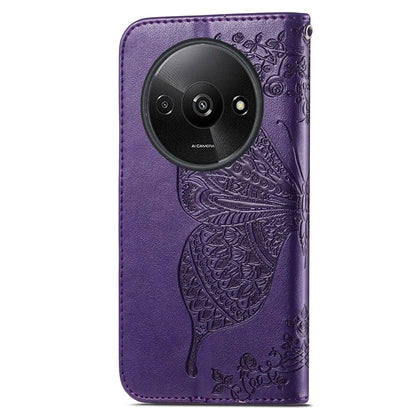 For Xiaomi Redmi A3 / Poco C61 4G Cellphone Stand Case Imprinted Pattern PU Leather Phone Cover