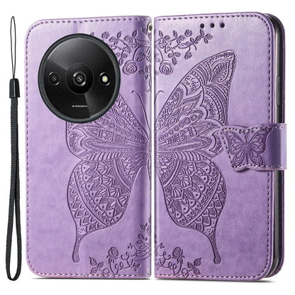 For Xiaomi Redmi A3 / Poco C61 4G Cellphone Stand Case Imprinted Pattern PU Leather Phone Cover