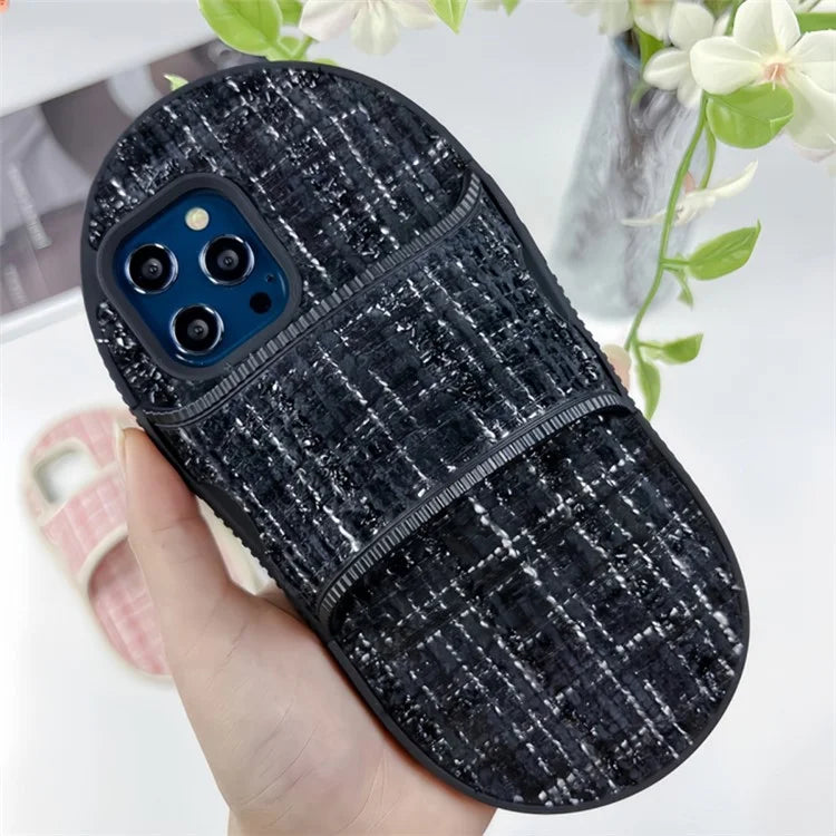 For iPhone 15 Pro Case Slipper Shape Kickstand TPU Protective Phone Cover
