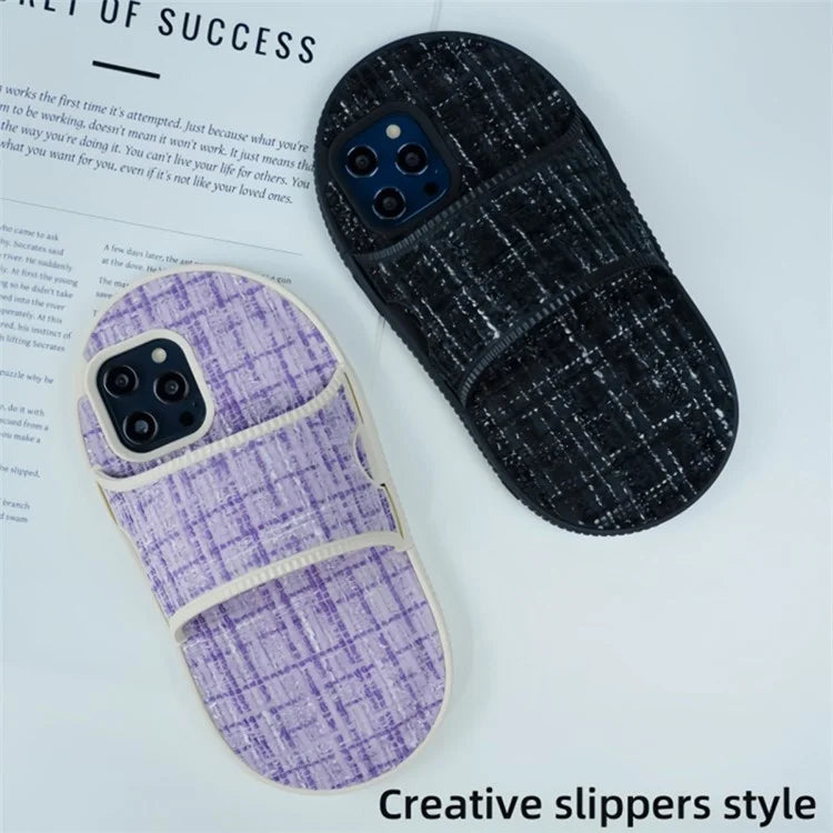 For iPhone 15 Pro Case Slipper Shape Kickstand TPU Protective Phone Cover