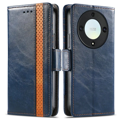 CASENEO 002 Series For Honor X40 5G / X9a 5G / Magic5 Lite 5G Phone Cover RFID Blocking Splicing Leather Wallet Case