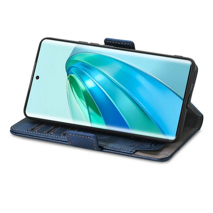 CASENEO 002 Series For Honor X40 5G / X9a 5G / Magic5 Lite 5G Phone Cover RFID Blocking Splicing Leather Wallet Case