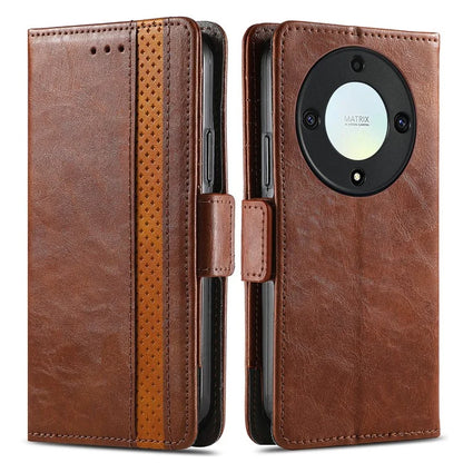CASENEO 002 Series For Honor X40 5G / X9a 5G / Magic5 Lite 5G Phone Cover RFID Blocking Splicing Leather Wallet Case