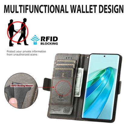 CASENEO 002 Series For Honor X40 5G / X9a 5G / Magic5 Lite 5G Phone Cover RFID Blocking Splicing Leather Wallet Case