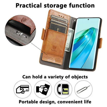 CASENEO 002 Series For Honor X40 5G / X9a 5G / Magic5 Lite 5G Phone Cover RFID Blocking Splicing Leather Wallet Case