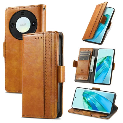 CASENEO 002 Series For Honor X40 5G / X9a 5G / Magic5 Lite 5G Phone Cover RFID Blocking Splicing Leather Wallet Case