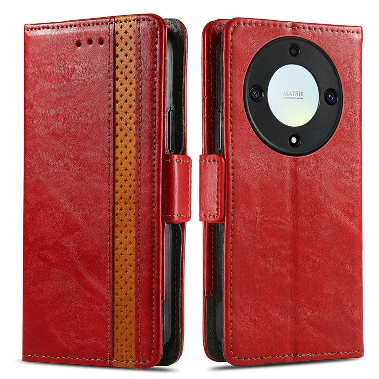 CASENEO 002 Series For Honor X40 5G / X9a 5G / Magic5 Lite 5G Phone Cover RFID Blocking Splicing Leather Wallet Case